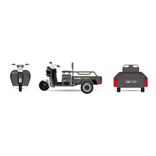 E-RIDE CARGO MINI (72V/32AH Μολύβδου) 25 KM/H - Ηλεκτρικό τρίκυκλο scooter -χωρίς δίπλωμα