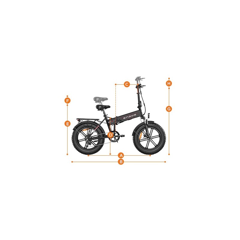 Ηλεκτρικό ποδήλατο ENGWE EP2 Pro E-Bike 20" - Black Matt