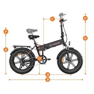 Ηλεκτρικό ποδήλατο ENGWE EP2 Pro E-Bike 20" - Black Matt