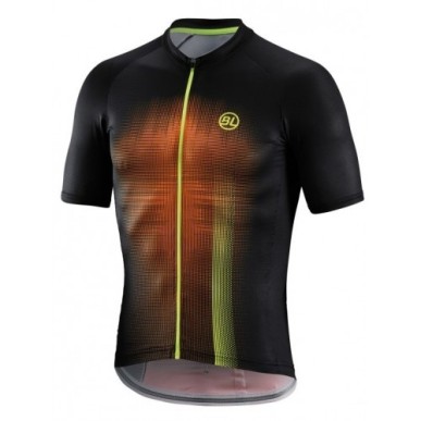 Μπλούζα Bicycle Line με κοντό μανίκι Treviso - Μαύρο/Fluo Πορτοκαλί