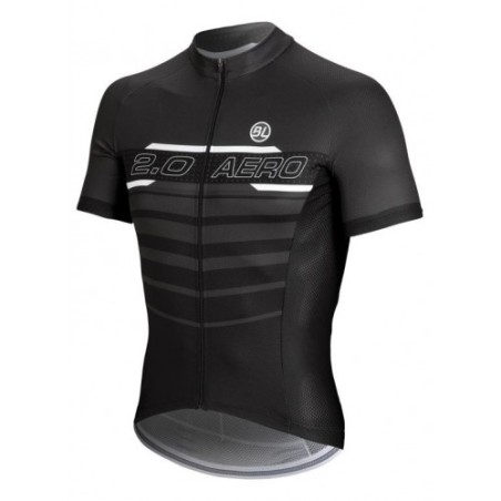 Μπλούζα Bicycle Line με κοντό μανίκι Aero 2.0 - Μαύρη/Ανθρακί