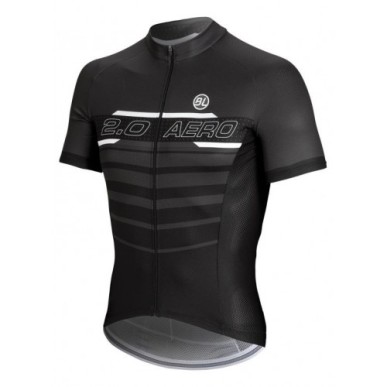 Μπλούζα Bicycle Line με κοντό μανίκι Aero 2.0 - Μαύρη/Ανθρακί